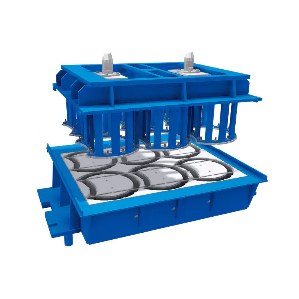 High-capacity block machine molds